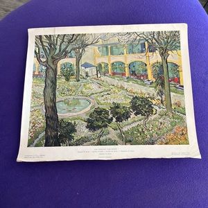 Vintage Print Vincent Van Gogh Garden in ARIES, Meister def Farbe E.A.Se…